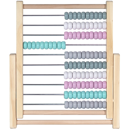 Boulier abaque avec 100 boules colorées en bois - Rose pâle - - 19.99 Boulier abaque avec 100 boules colorées en bois - Rose pâle - - 19.99