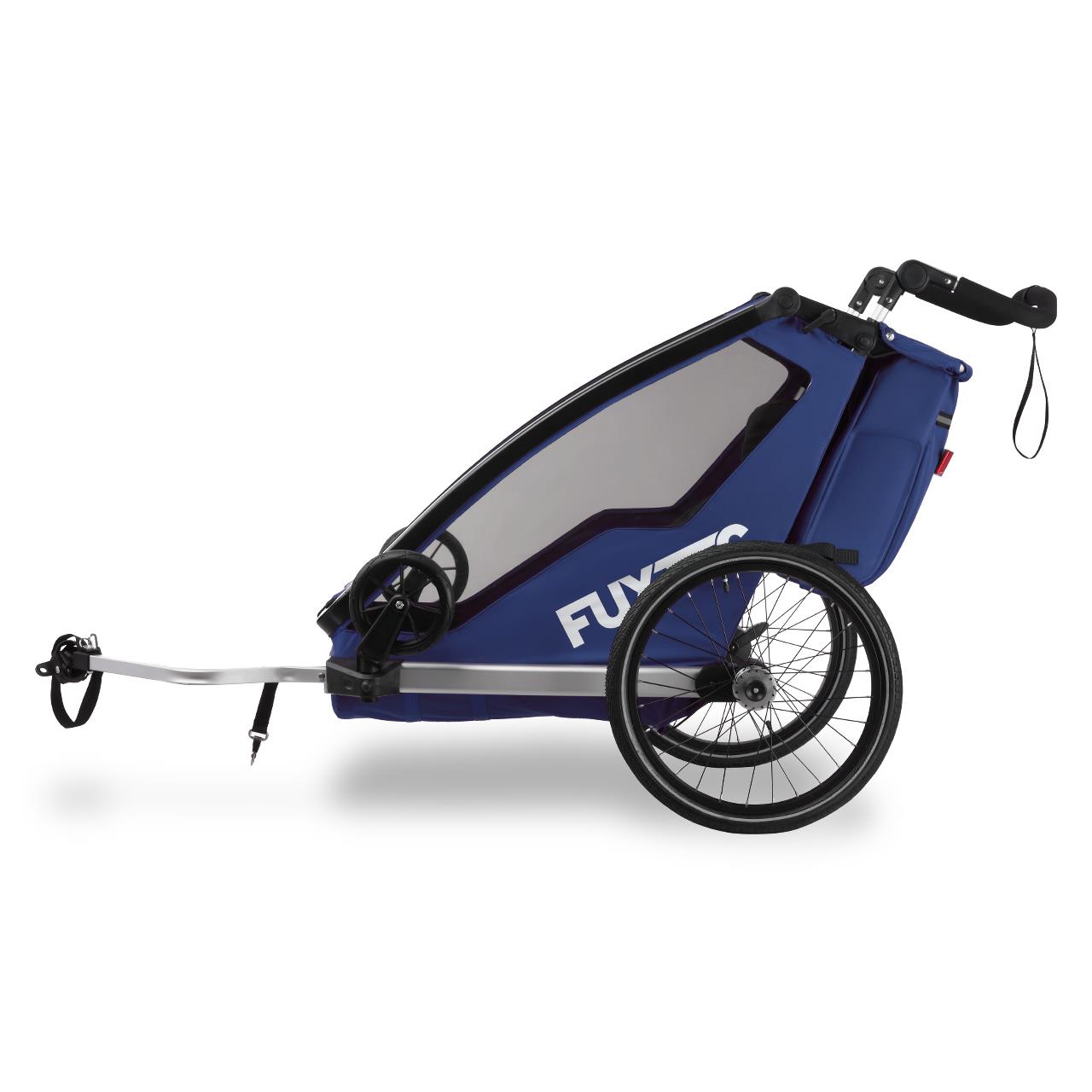 Remorque Vélo Pour Enfant FUXTEC Sportfux FX-FA1 - 2 Places - Pliable - Noire - NEUVE