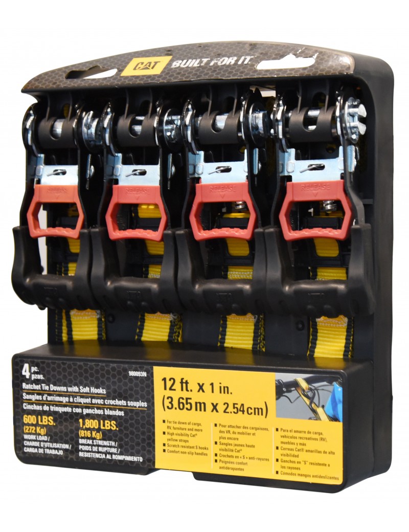 SEFIS - Lot De 2 Sangles D'arrimage à Cliquet - 25 Mm X 5 M