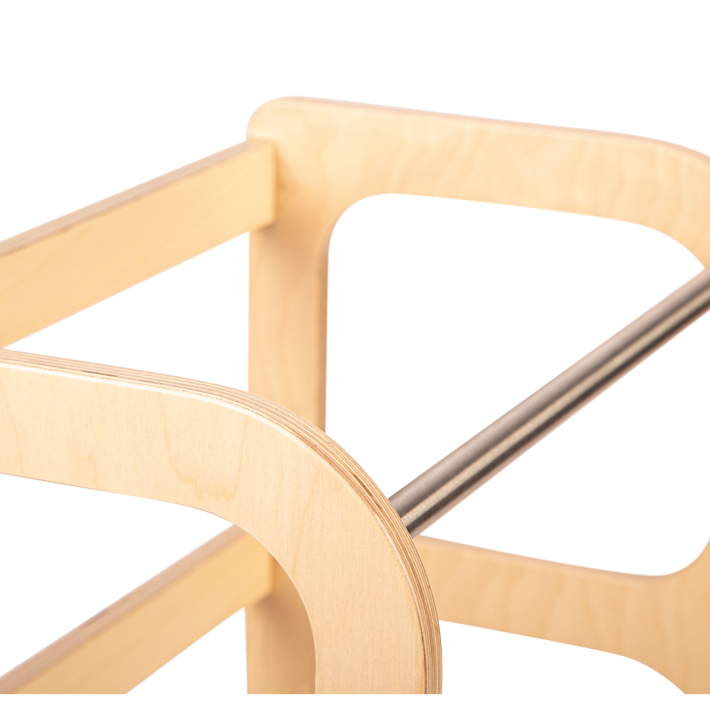 Ette Tete STEP'n'SIT - Tour D'Apprentissage Montessori Convertible 2-en-1, Table + Chaise, Dès 18 Mois (Blanc, Fermoirs Argentés)