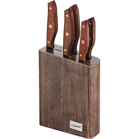 Couteau cuisine,15 psc couteaux et ustensiles de cuisine, lame acier inox  allemand 1.4116 couteaux de cuisine, porte couteau en bois - Conforama