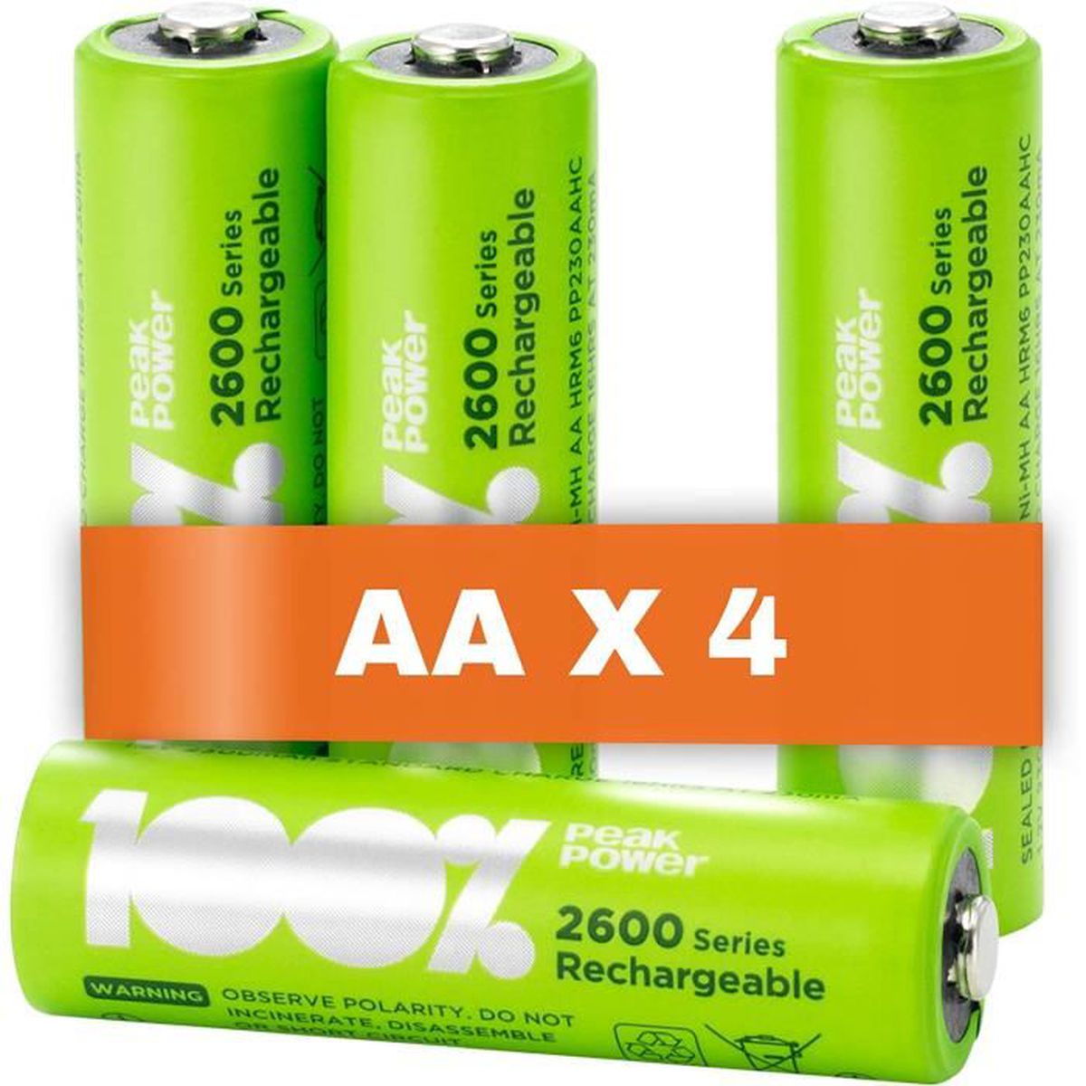 Energizer Lot de 4Batterie Rechargeable pile AA (Ni-MH)x4 2000mAh LR6 Power  Plus à prix pas cher