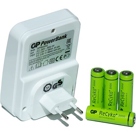 Gp - Chargeur Piles Rechargeables AA et AAA avec 4 Piles AA 2000