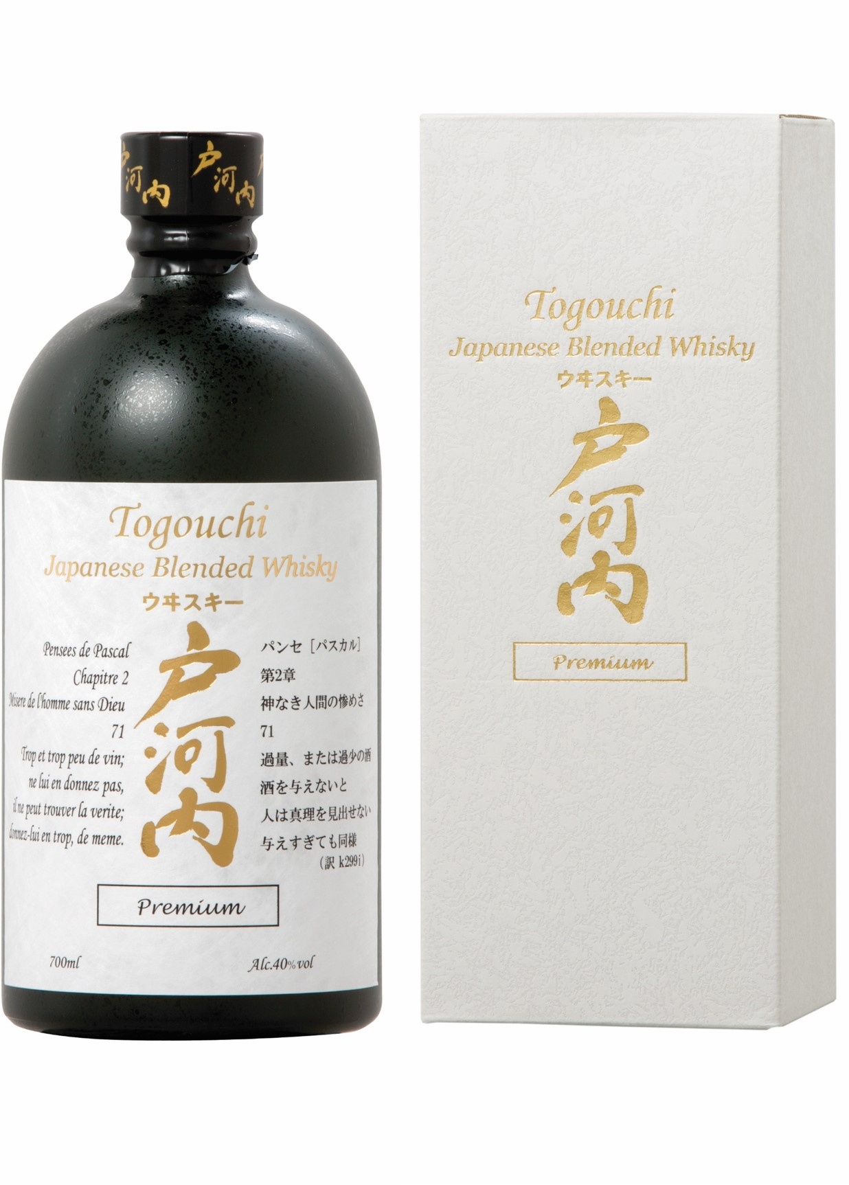 Whisky Japonais TOGOUCHI : la bouteille de 70cL+2 verres à Prix Carrefour