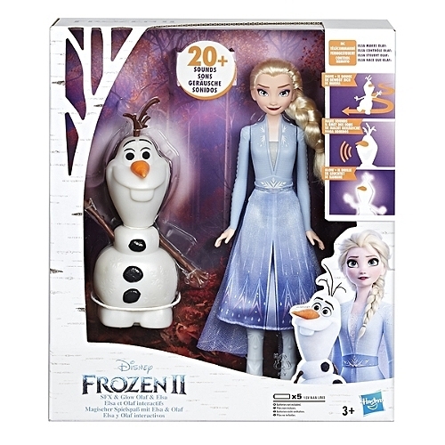 Disney La Reine des Neiges Coffret Douceurs Givrées avec Poupée Elsa,  figurine Olaf, 2 pots de pâte à modeler de couleurs différentes et plus de  10