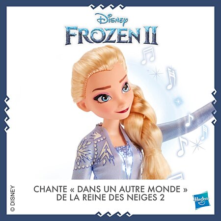 DISNEY PRINCESS Poupée Elsa chantante Reine des Neiges pas cher 