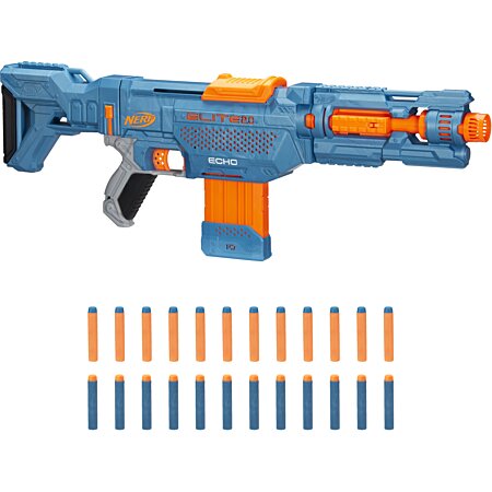 Pistolet NERF Elite 2.0 Echo CS-10 Slam-Fire avec 24 fléchettes NERF et  chargeur de 10 fléchettes, 8 ans et plus