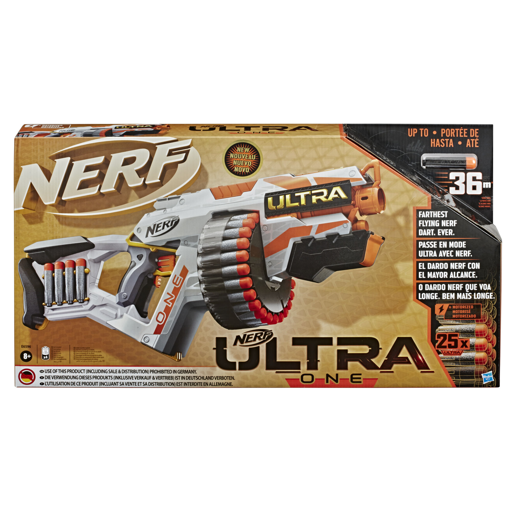 Nerf Ultra, blaster motorisé One, barillet 25 fléchettes, 25 fléchettes Nerf  Ultra, rangement pour fléchettes au meilleur prix