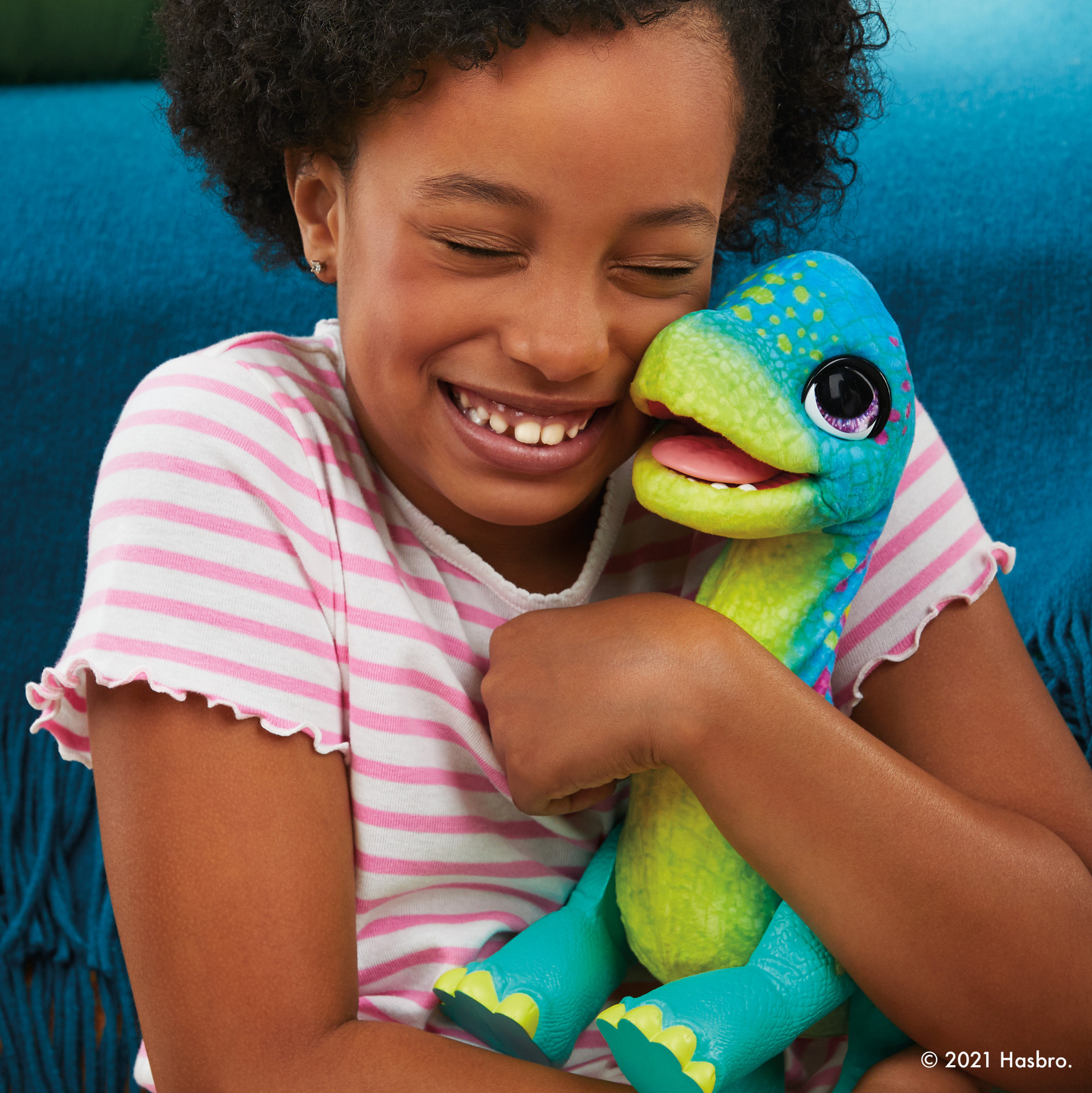 FurReal Sam Le Bronto Glouton - Dinosaure Animatronique Interactif En Peluche, Dès 4 Ans
