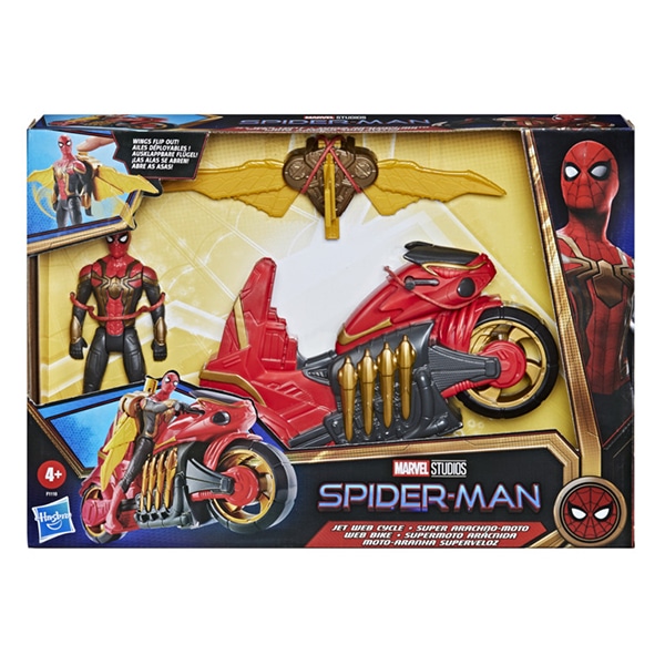 Marvel Spider-Man, Super arachno-moto avec figurine Spider-Man