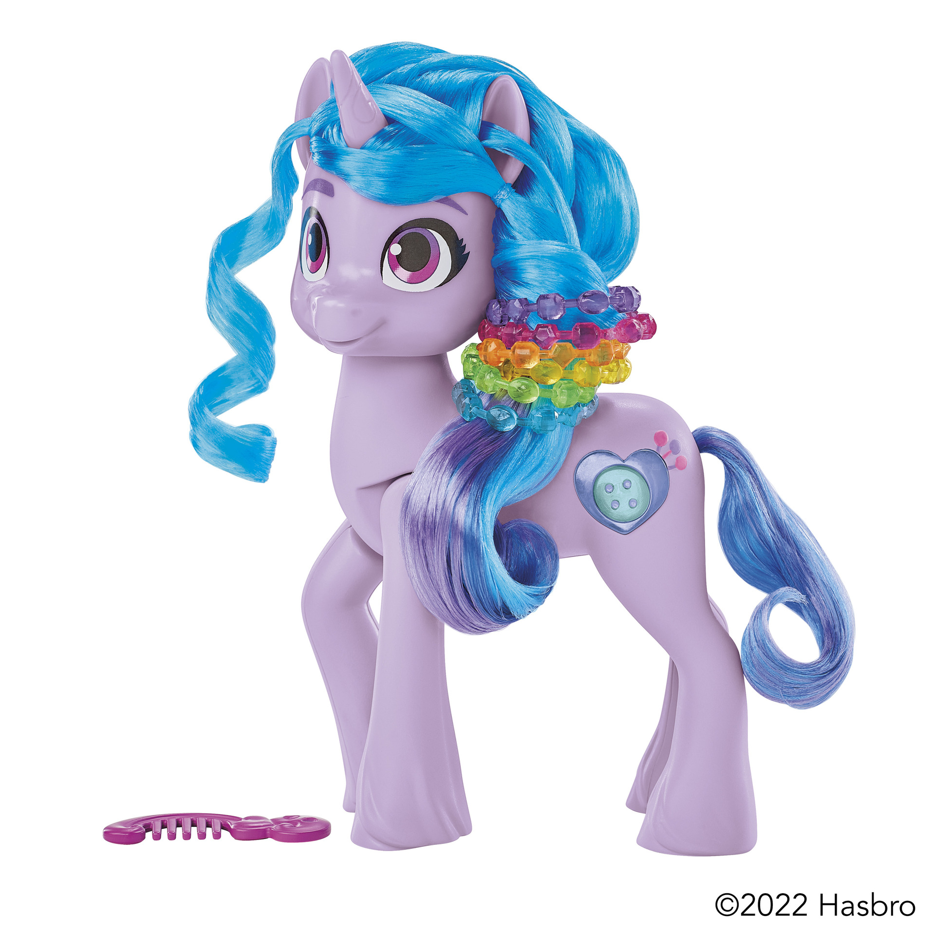 My Little Pony : Marquons Les Esprits, Izzy Moonbow Magie des Marques de beauté, Poney de 7,5 cm, dès 5 Ans