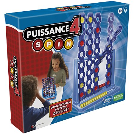 Puissance 4 Spin avec grille tournante, jeu de sociéré, pour 2 joueurs,  pour enfants à partir de 8 ans au meilleur prix