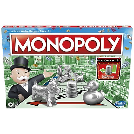 Hasbro-Monopoly original, jeu de stratégie, puzzle, taille voyage