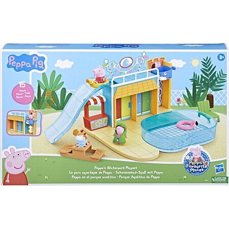 Peppa Pig Le parc aquatique de Peppa, coffret avec 2 figurines et