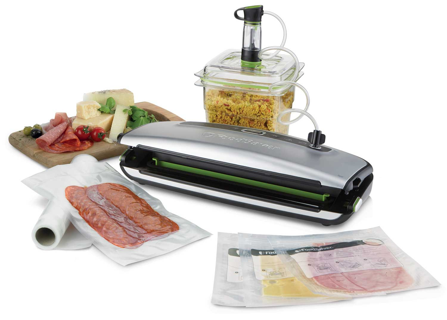 Kit Sacs Sous Vide Réutilisables 26 Pièces + Pompe | Conservation Aliments (Fruits, Viande, Pain) | Sans BPA, 30x34cm