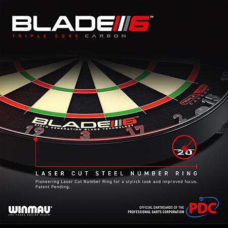 Cible Winmau Darts Flechettes Blade 6 Triple Core Dartboard 3032. au  meilleur prix