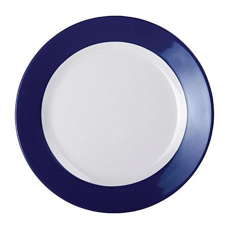 Assiette plate de 195 à 260 mm Kristallon - Aile bleue - x 6 - Mélamine230 ( Ø) x 25 (H) mm au meilleur prix