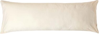 Taie d'oreiller Homescapes Taie de Traversin plat en coton 200 fils Blanc  50 x 140 cm Env.