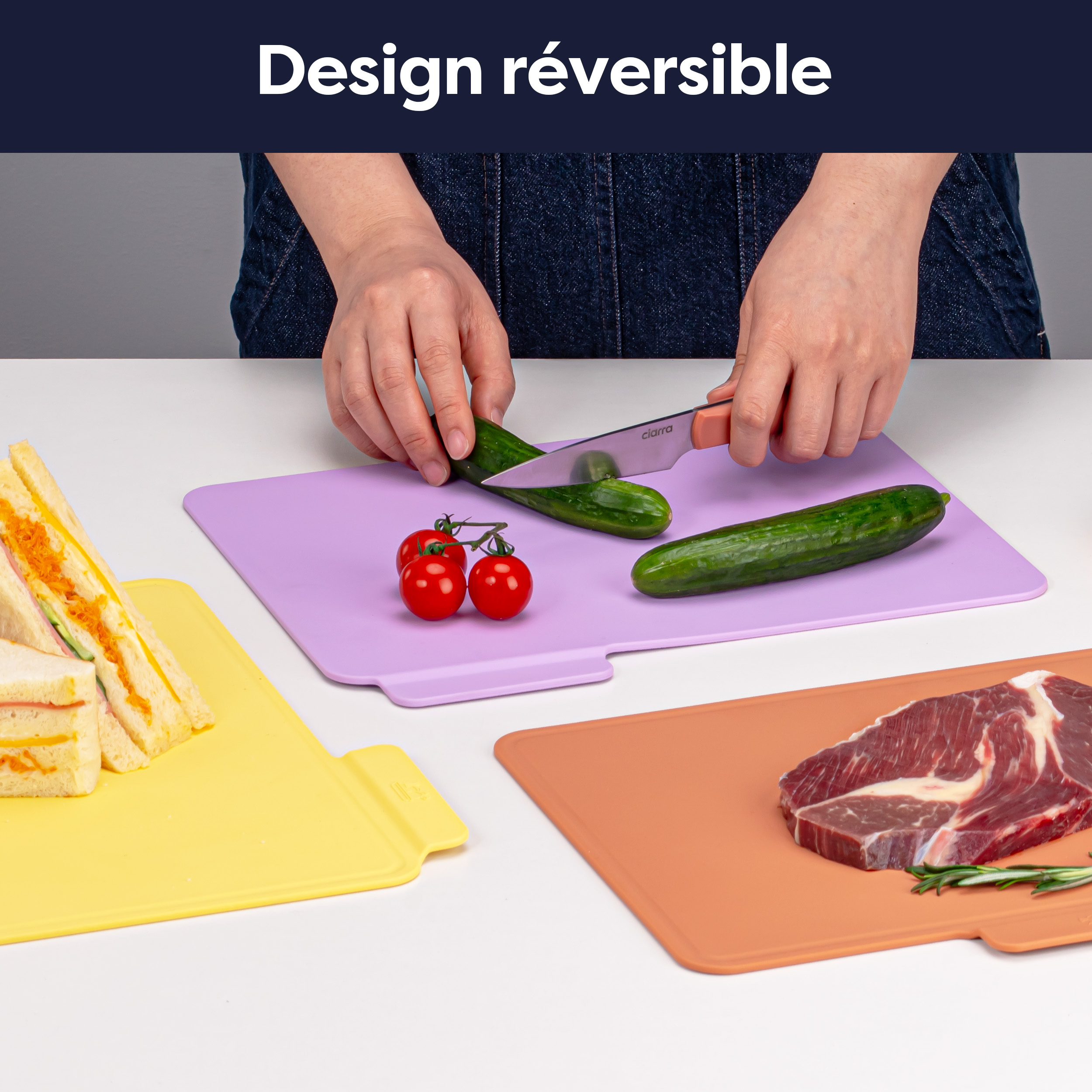 Ensemble De Planches à Découper Imitation Livre, Planches à Découper