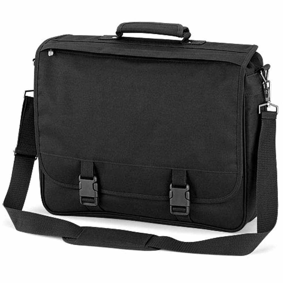 Toile Durable Sac Porte-Documents EQLEF A4 - Classeur Zippé Portable Pour Hommes, Noir Organisateur Bureau