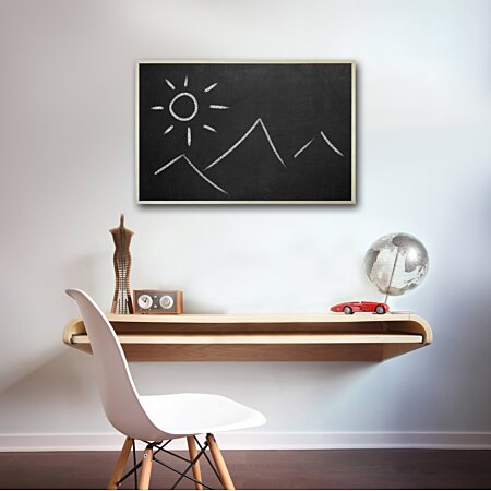 Tableau affichage noir ardoise - tableau mémo 70x50cm avec guirlande  lumière led et pinces accroche-photos - kit fixation et craie - Cdiscount  Maison