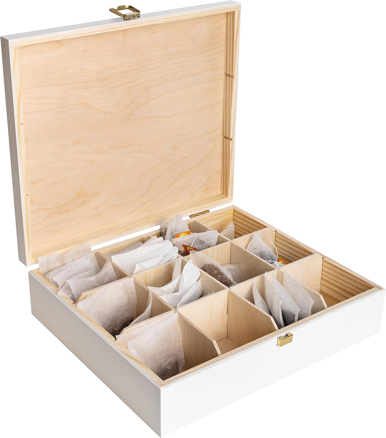 Creative Deco Boite a The en Bois Blanc | Boite de Rangement