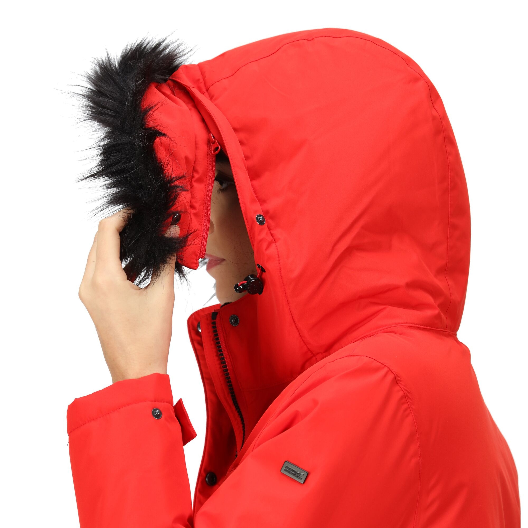 Veste Parka Rouge Regatta Femme Taille 16 - Imperméable Et Doublée