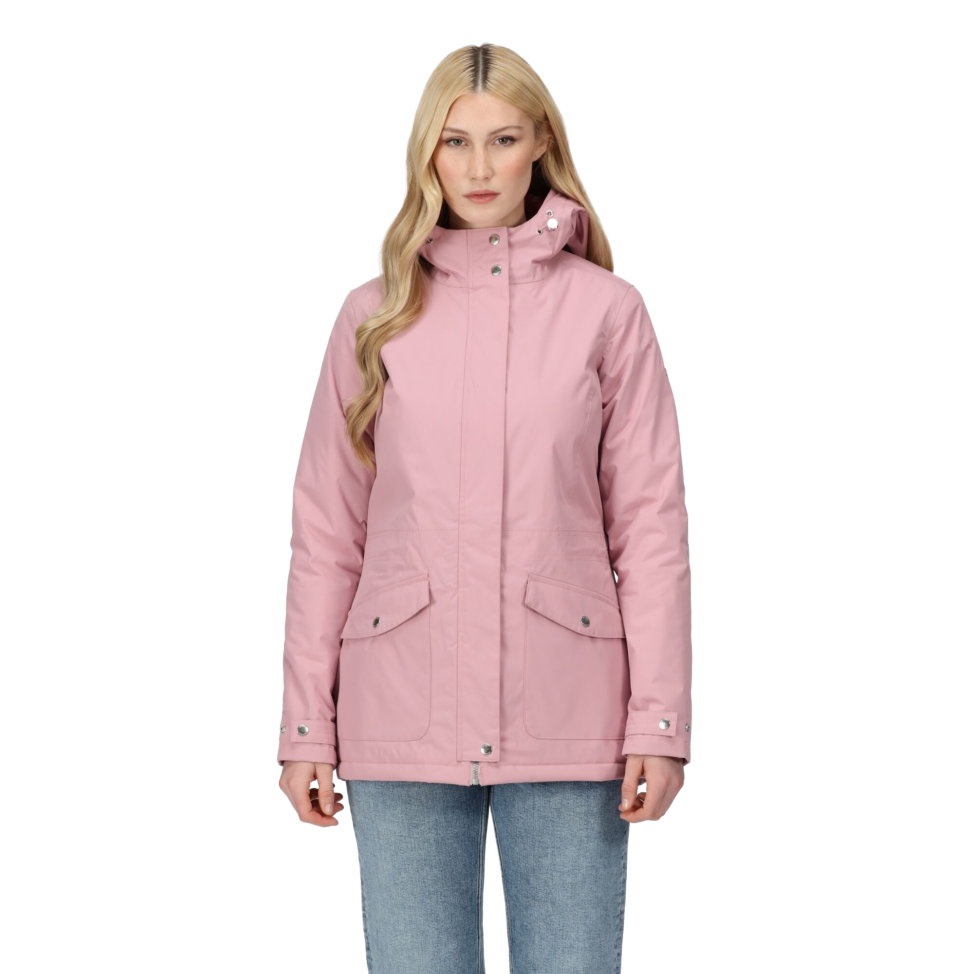 Veste Imperméable De Marche Regatta Femme - Rose, Taille 14, Polyester - Neuf Avec Petit Défaut