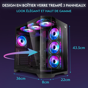 PC Gamer VIBOX - AMD Ryzen 7 9800X3D / RTX 5080 16 Go / 32 Go DDR5 / 2 To SSD - Monstre De Puissance (Blanc)