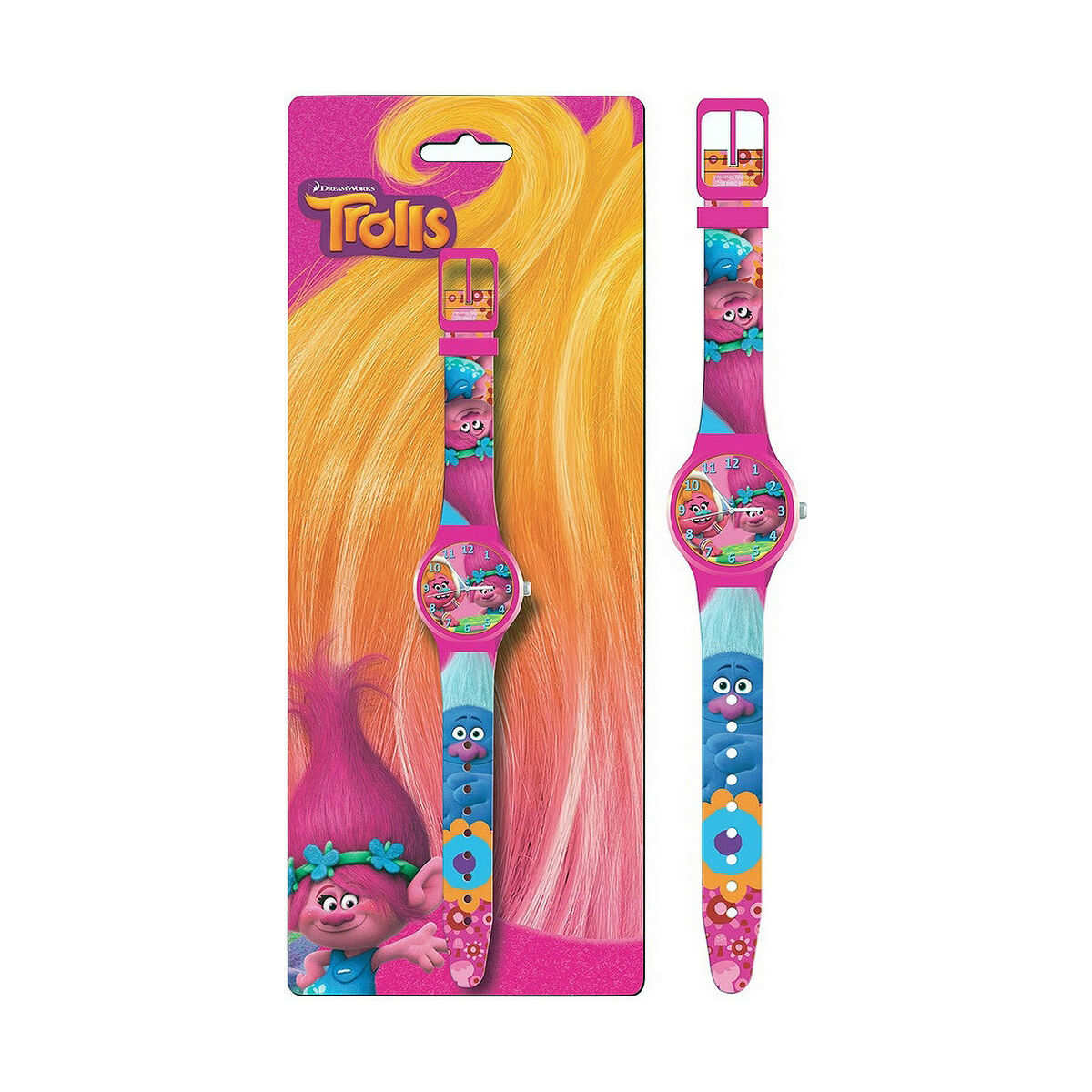 Montre Trolls Dreamworks Bravado - 2017 - Collection Officielle - Bracelet Simili Cuir - Neuf Avec étiquettes