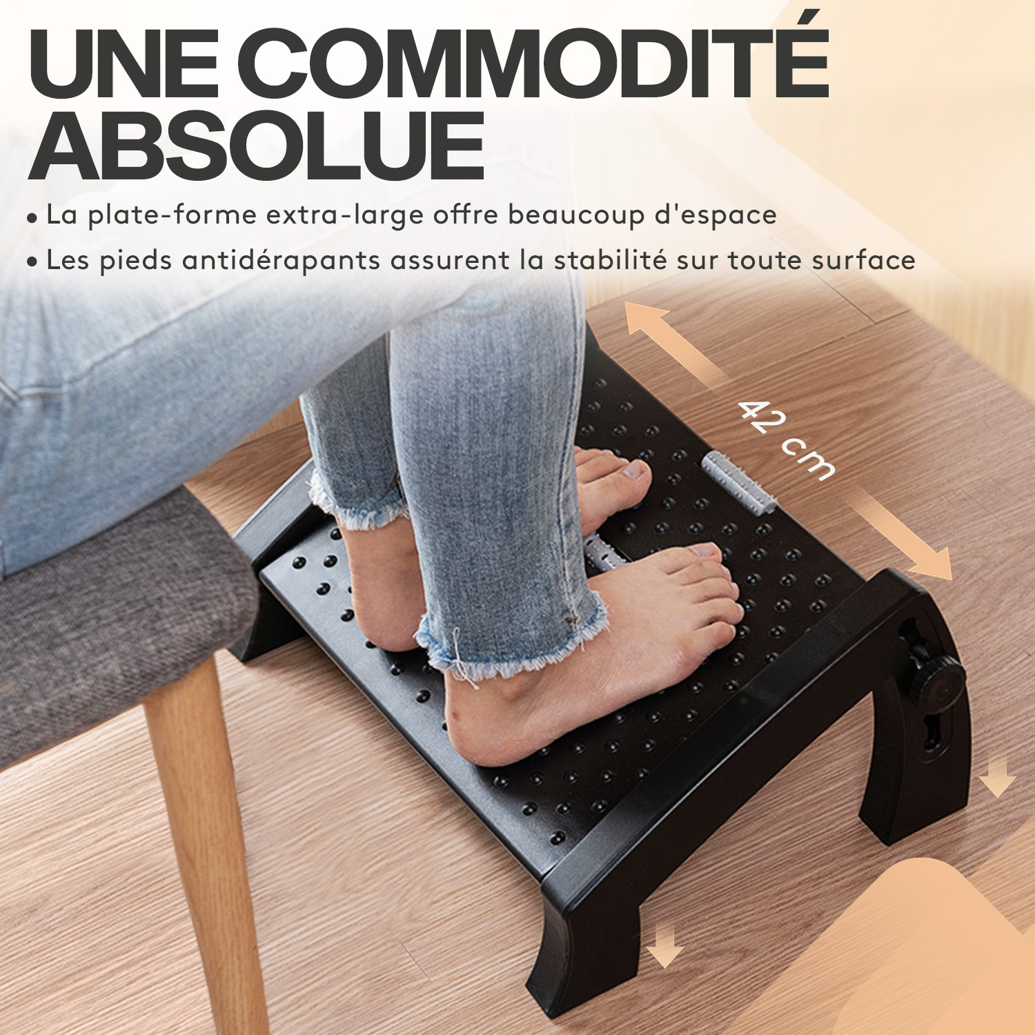 Kit Repose-Pieds Bureau ALEHC® Pack 2 Pièces + Ebook - Réglable Antidérapant Avec Rouleaux Massage + Tapis Premium Kit Repose-Pieds Bureau ALEHC® Pack 2 Pièces + Ebook - Réglable Antidérapant Avec Rouleaux Massage + Tapis Premium