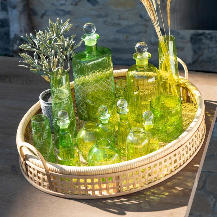 I- Lan Lot De 2 Plateaux De Service Ovales Extra Grands En