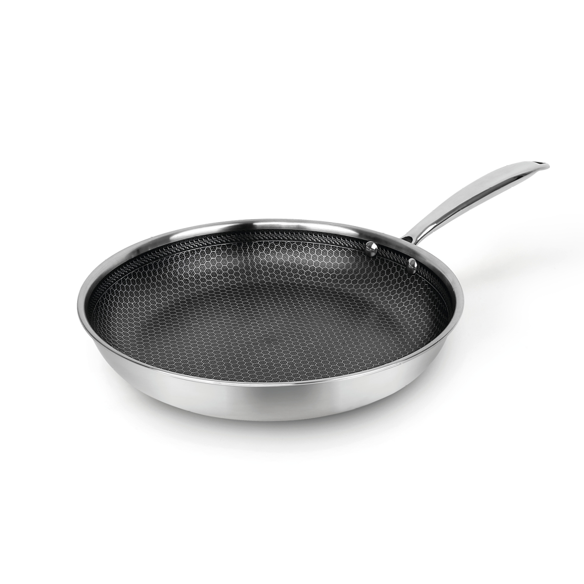 Poêle en acier inoxydable triply revêtement nid d'abeille anti-adhésif Multinox Pro 28 cm