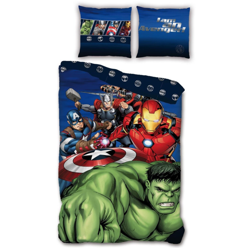 Parure de lit simple - tous les membres Avengers - Marvel - 140 cm x 200 cm  au meilleur prix
