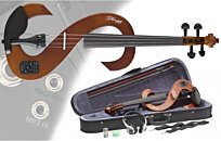 Vidaxl ensemble de violon avec archet et mentonnière bois foncé 4