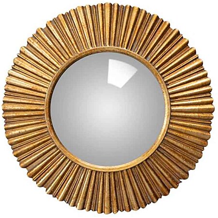Petit miroir convexe 19cm bord or LITIC