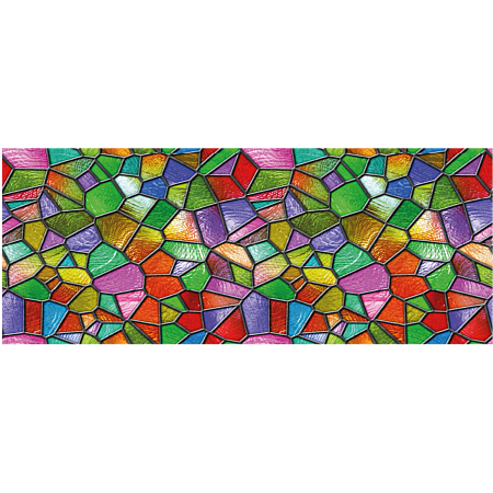 Stickers muraux - Glas autocollant - Vitrail des sept chakras - 100x100 cm  - Film
