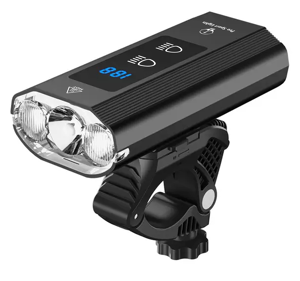Phare Avant Moto Rechargeable USB - 5/8 LED, Klaxon 130 DB, 6 Modes, étanche IP44