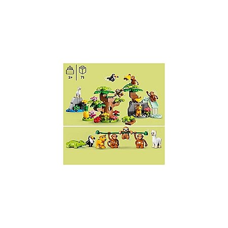 LEGO Duplo 10973 Les animaux sauvages d'Amérique du Sud, Jouet Enfant 2 Ans,  avec Crocodile pas cher 