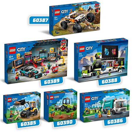 LEGO City 60386 Le camion de recyclage, Jouet Camion-Poubelle, Jeu Éducatif  pas cher 