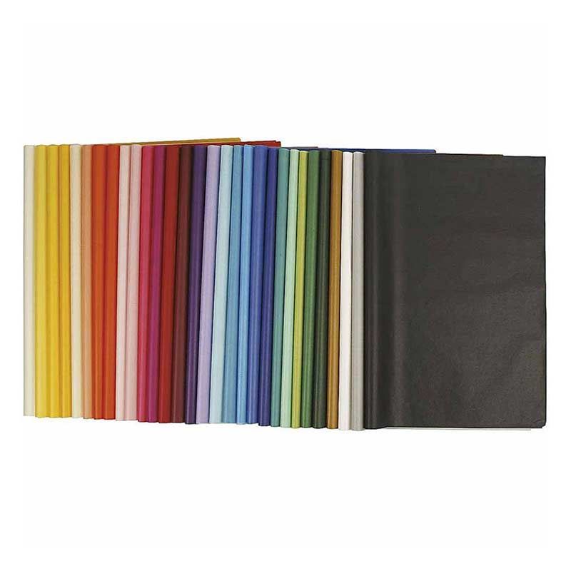 60 feuilles de papier de soie coloré en vrac 35x50cm papier de