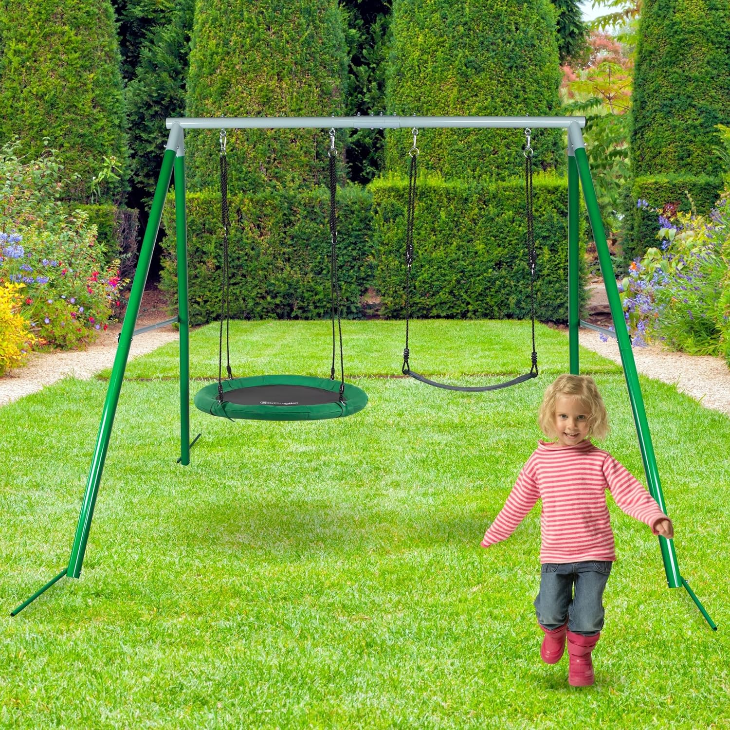 Balançoire Extérieure Enfant Adulte Balançoire En Bois PiliStar - Siège Réglable 110-180cm, Portée 160kg, Intérieur/extérieur Balançoire Corde Réglable 160kg