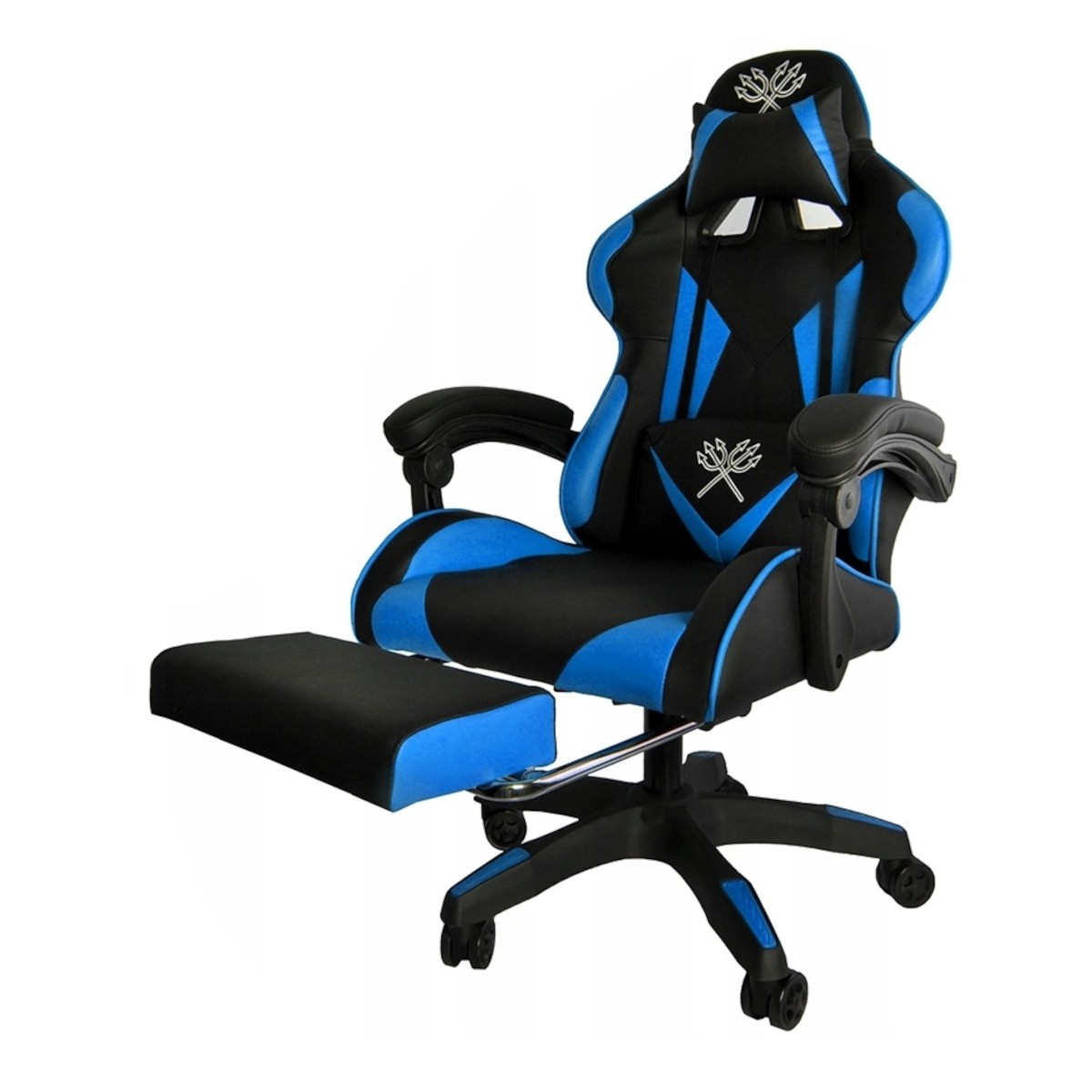 Fauteuil gamer chaise gaming siège de bureau ergonomique repose-pieds  télescopique dossier réglable de 90° à 135° accoud