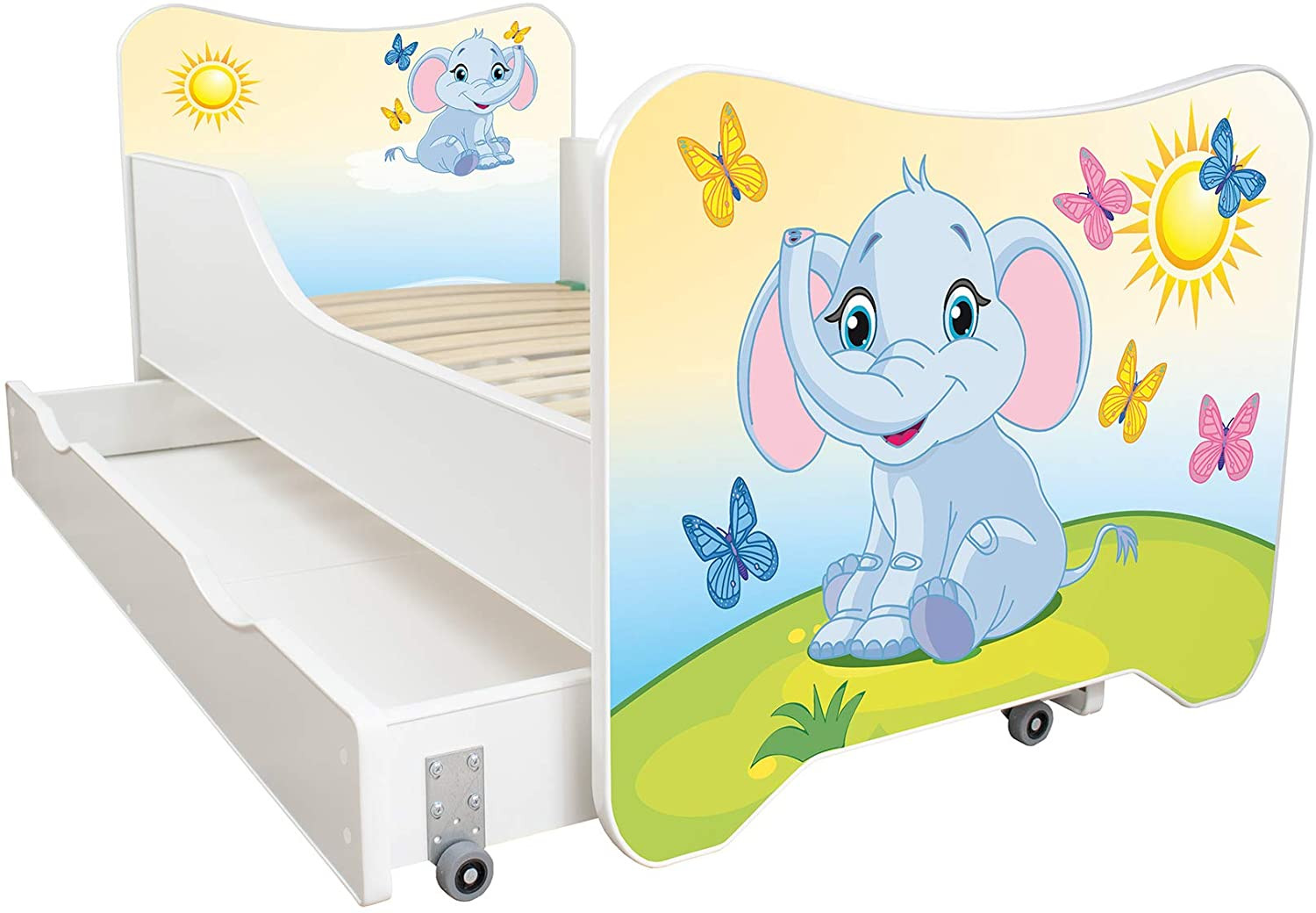 Lit enfant fille Traîneau avec rangement 70 * 140 cm – Worlds