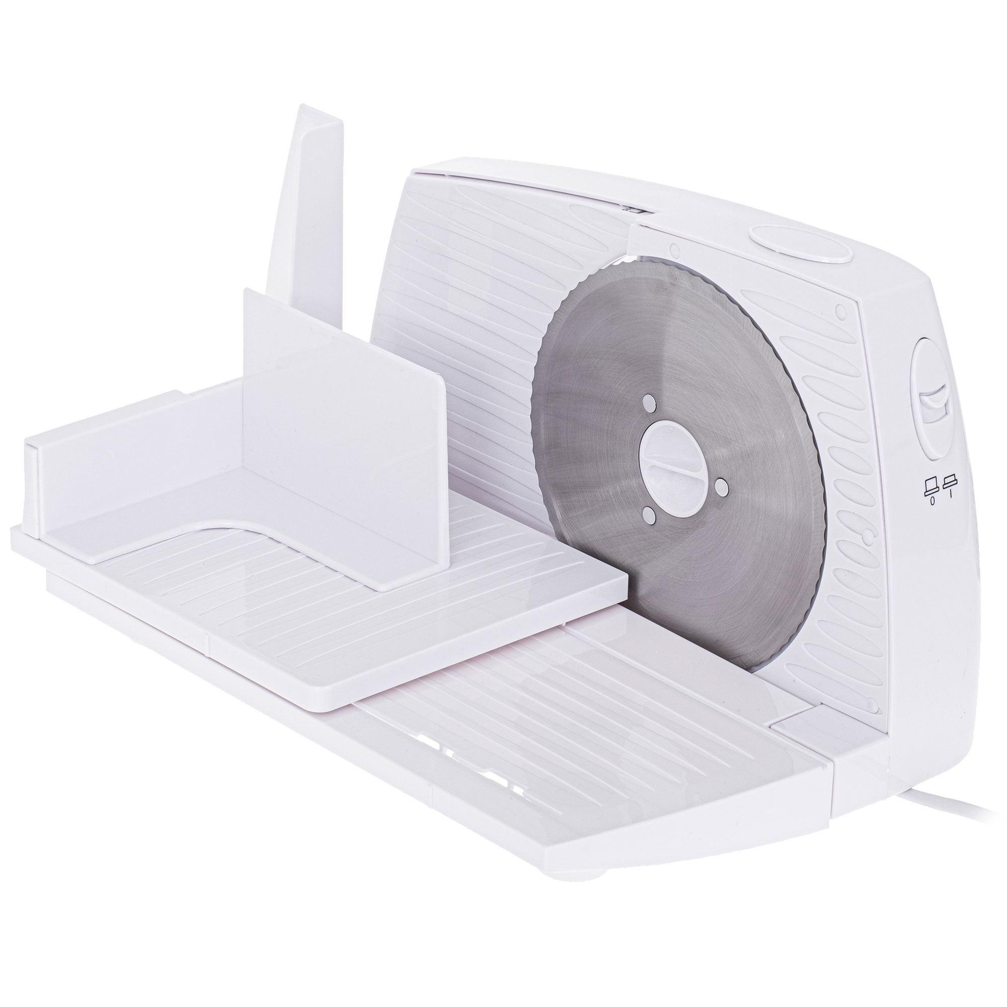 Trancheuse Électrique Pliante MPM MKR-05 - 150W, Lame Inox 17 Cm, Épaisseur 0-15 Mm, Idéale Viande, Fromage, Pain, Légumes