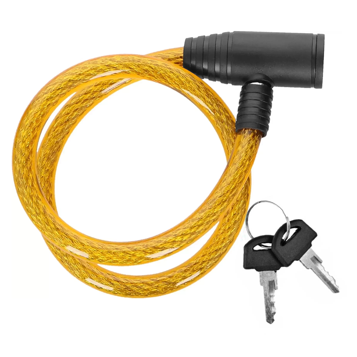 Antivol Câble Spiralé Dunlop 150 Cm – 2 Clés, Gaine Plastique, Pour Vélo/scooter