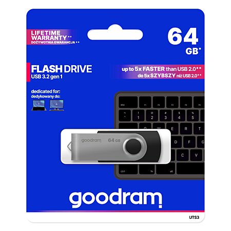 Clé USB Goodram Clé USB GOODRAM UTS2 64 Go - 2.0 GOODRAMUTS2 64GO