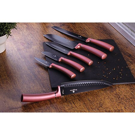 Berlinger haus burgundy jeu de 6 couteaux de cuisine professionnel