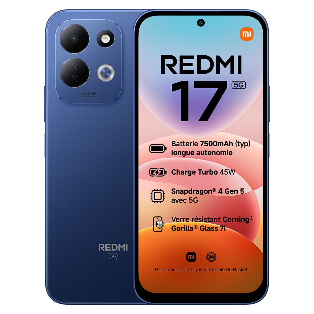 Smartphone Xiaomi Redmi 17 5G 128Go Bleu
