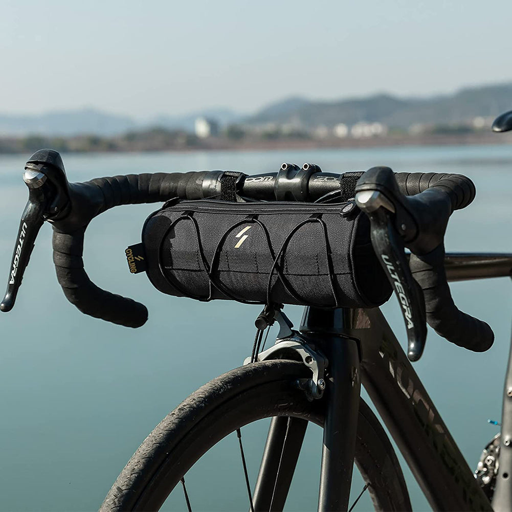ROCKBROS Sacoche de Cadre Vélo 2,5L, Sacoche Cadre VTT Top Tube Bag Étanche Rigide pour VTT Vélo de Route Vélo Pliant Noir